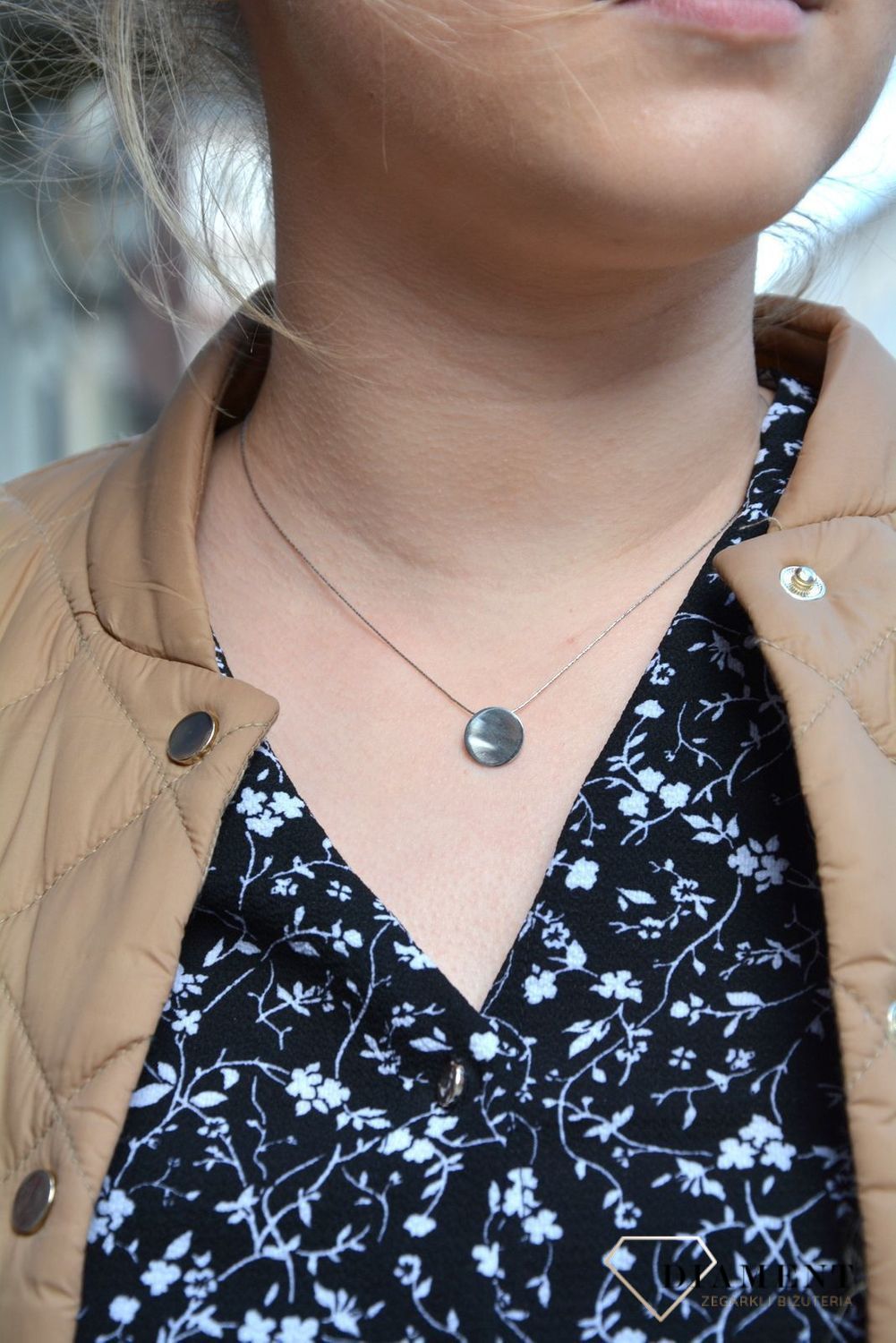 Naszyjnik srebrny celebrytka kółeczko Dall'Acqua C RM CL12811 038.JPG